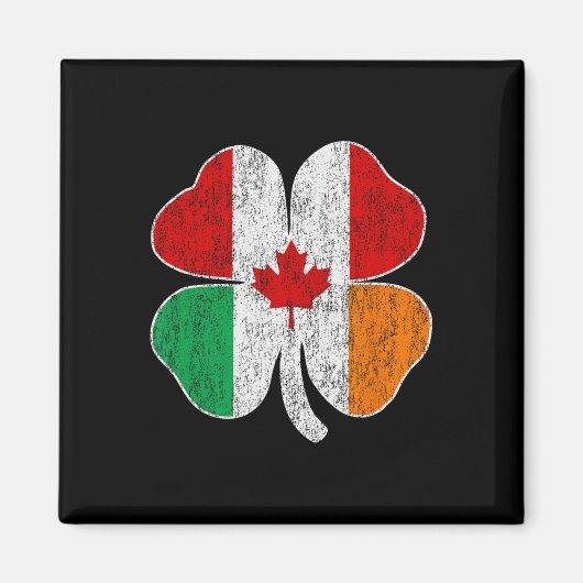 Canadese Ierse St. Patrick Canada Ierland Klaver Magneet (Voorkant)