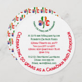 Canadese Ierse USA Shamrock verjaardagsuitnodiging Kaart (Voorkant / Achterkant)