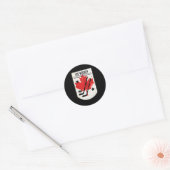 Canadese ijshockey voor Canada Day Ronde Sticker (Envelop)