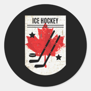 Canadese ijshockey voor Canada Day Ronde Sticker