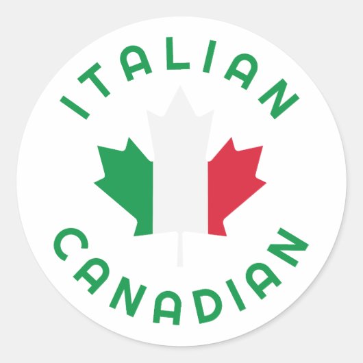 Canadese Italiaanse roots Ronde Sticker (Voorkant)