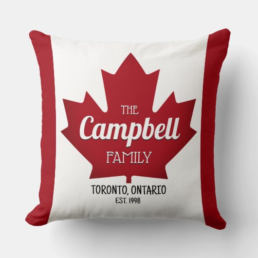 Canadese Kabouterblad Familienaam Kussensloop Kussen (Voorkant)