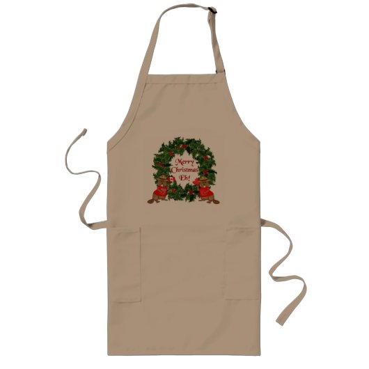 Canadese kerst lang schort (Voorkant)