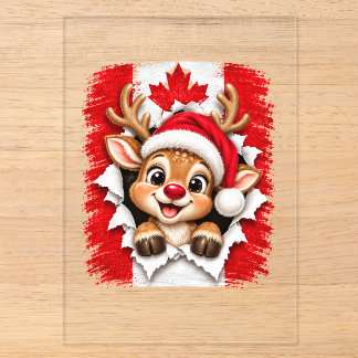 Canadese Kerst Rendier Acryl Uitnodigingen