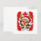 Canadese Kerst Rendier Kaart (Voorkant / Achterkant)