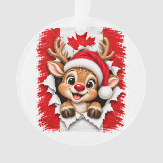 Canadese Kerst Rendier Ornament