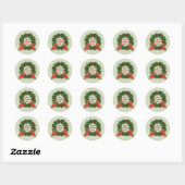 Canadese kerst ronde sticker (Vel)