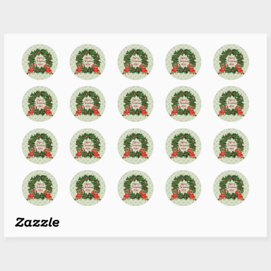 Canadese kerst ronde sticker (Vel)