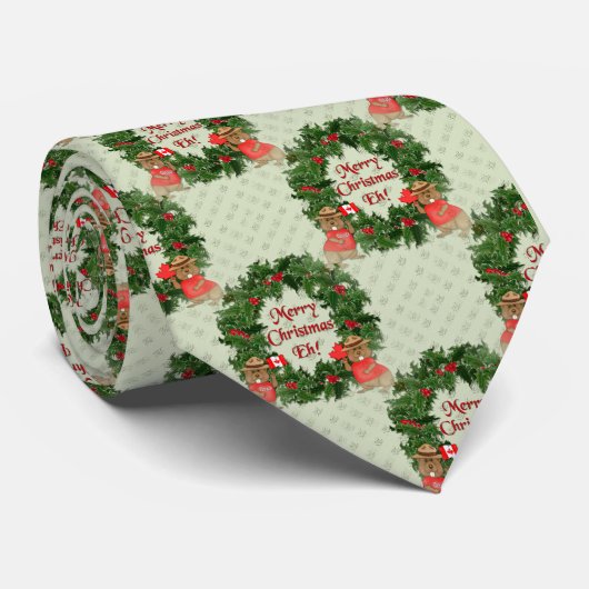 Canadese kerst stropdas (Opgerold)