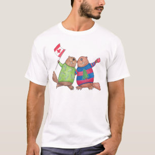 Canadese Kerst T-shirt Bevers Canada T-shirt
