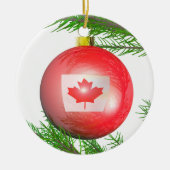 Canadese kerstboom bal keramisch ornament (Voorkant)
