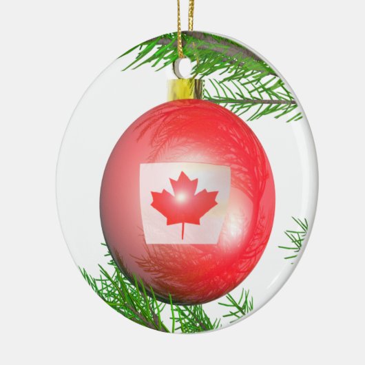 Canadese kerstboom bal keramisch ornament (Links)