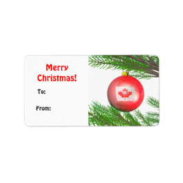 Canadese kerstboom decoratie cadeau Label
