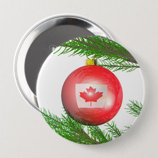 Canadese Kerstboom Decoratie Ronde Button 4,0 Cm