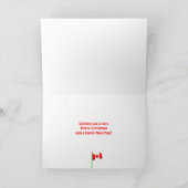 Canadese kerstboomdecoratie feestdagen kaart (Binnen)