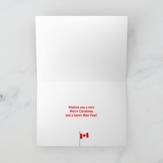 Canadese kerstboomdecoratie feestdagen kaart (Binnen)