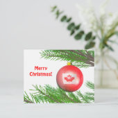 Canadese kerstboomdecoratie feestdagenkaart (Staand voorkant)