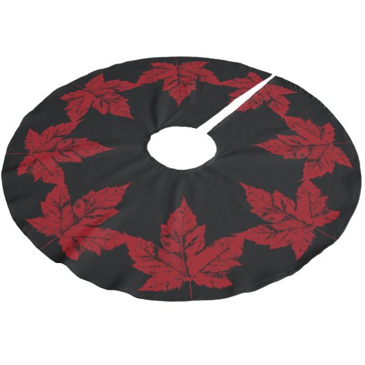 Canadese kerstboomrokken Cool Canada Maple Leaf Kerstboom Rok (Gekanteld)