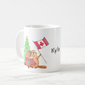Canadese kerstcadeaubon - Aangepaste naam feestdag Koffiemok (Voorkant links)