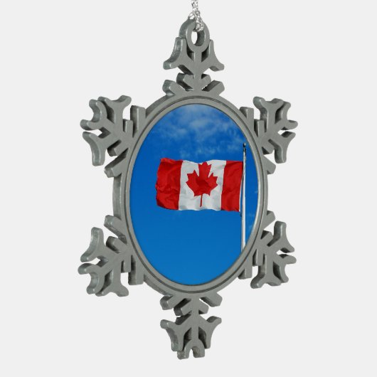 Canadese kerstversiering tin sneeuwvlok ornament (Links)