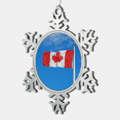Canadese kerstversiering tin sneeuwvlok ornament (Rechts)