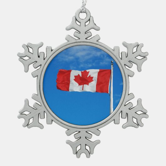 Canadese kerstversiering tin sneeuwvlok ornament (Voorkant)