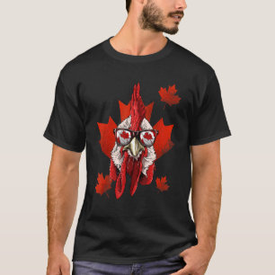Canadese Kip Esdoornboomblad Canada Vlag Pluimvee T-shirt