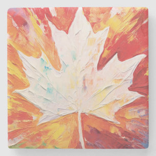 Canadese Klassieke Esdoornblad Stenen Onderzetter