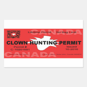 Canadese kleedjachtvergunning (4x) rechthoekige sticker