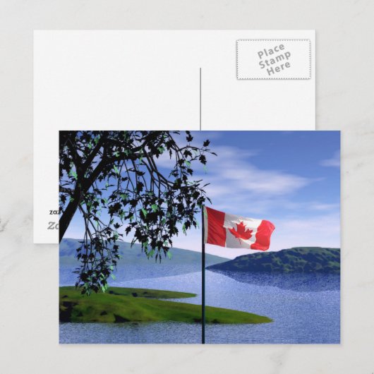 Canadese kleuren briefkaart (Voorkant / Achterkant)