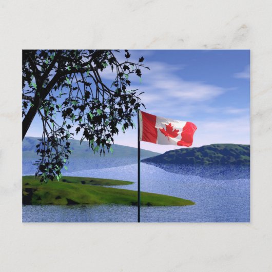 Canadese kleuren briefkaart (Voorkant)