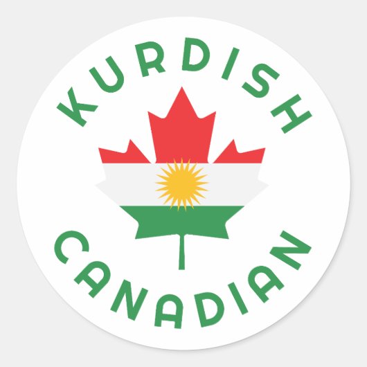 Canadese Koerdische roots Ronde Sticker (Voorkant)