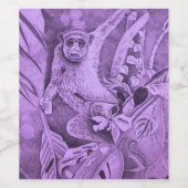 Canadese kunstenaar, paarse wijnflesetiketten, kun wijn etiket (Enkel label)