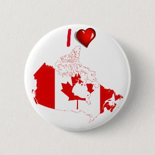 Canadese landenvlag ronde button 5,7 cm