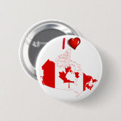 Canadese landenvlag ronde button 5,7 cm (Voorkant /achterkant)