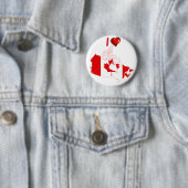 Canadese landenvlag ronde button 5,7 cm (In situ)