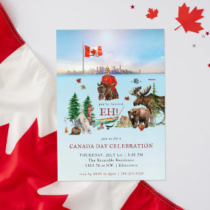 Canadese Landschap Canada Dag BBQ-feest Kaart