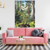Canadese Landschapschildering op Canvas Afdruk (Insitu (Woonkamer))