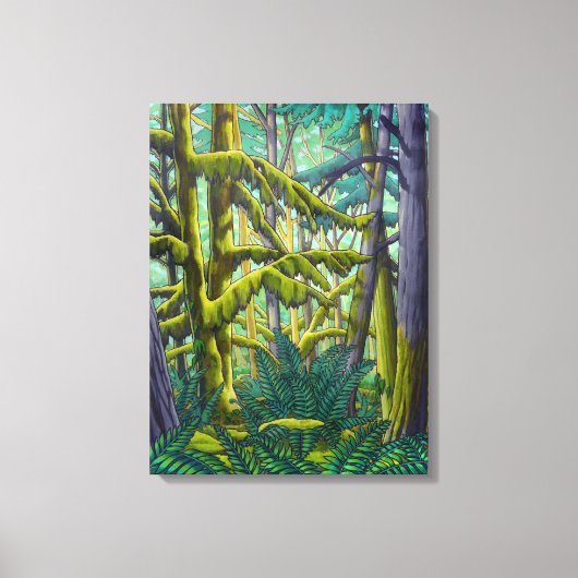 Canadese landschapschilderkunst bos canvasprint canvas afdruk (Voorkant)