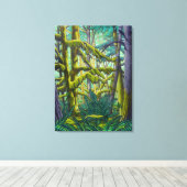 Canadese landschapsschildering bos canvasprint canvas afdruk (Insitu (Houten vloer))