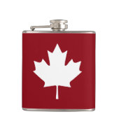 Canadese lederfles - omgekeerde kleuren heupfles (Voorkant)