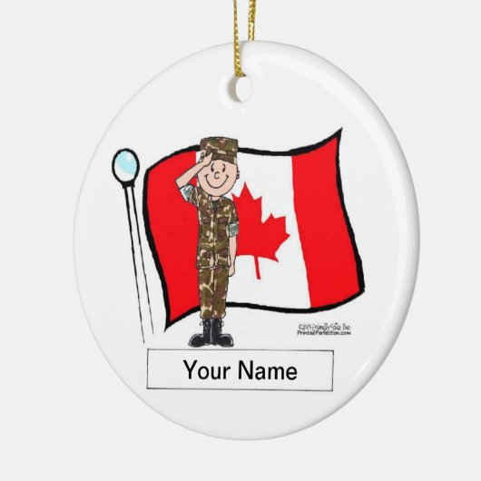 Canadese leger - Mannelijk Keramisch Ornament (Links)