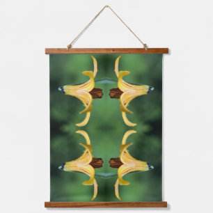 Canadese lelie en vuurvlieg Abstract Hangend Wandkleed