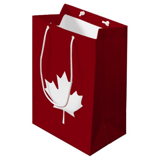 Canadese leverblade leder met leisteen - omgekeerd medium cadeauzakje (Voorkant Gekanteld)