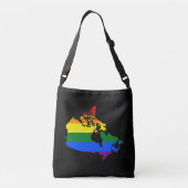 Canadese LGBT pride map Crossbody Bag Tas (Achterkant)