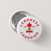 Canadese Libanese roots Ronde Button 3,2 Cm (Voorkant /achterkant)