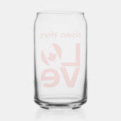 Canadese LIEFDE Rood Gepersonaliseerd Blikvorm Glas (Achterkant)