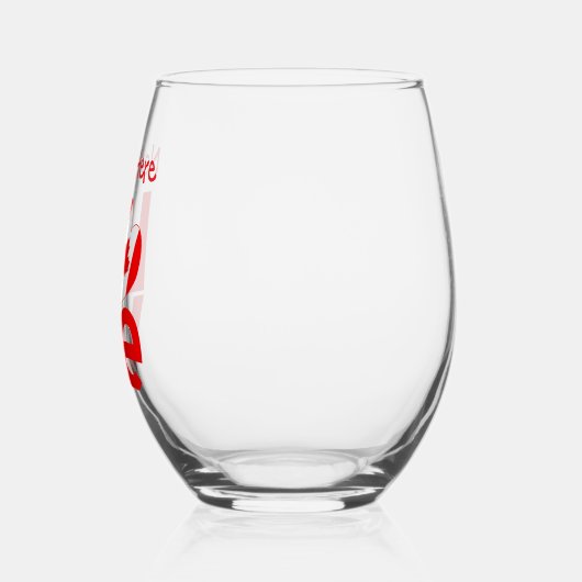 Canadese LIEFDE Rood Gepersonaliseerd Wijnglas Zonder Voet (Links)