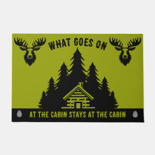 Canadese Log Cabin Grappig Decoratief Deurmat