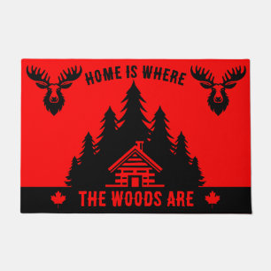 Canadese Log Cabin Grappig Decoratief Deurmat
